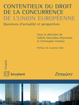 cover image of Contentieux du droit de la concurrence de l'Union européenne